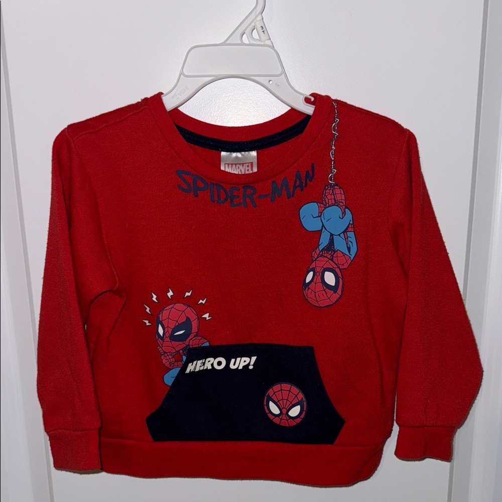 Red Marvel Red Spider-Man Kids Sweater